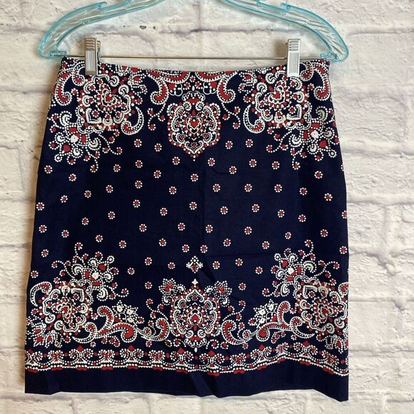 Talbots Women’s Boho Casual Everyday Paisley Mini Skirt Size 4P - Picture 5 of 5